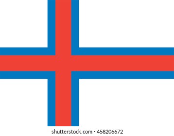 Vector Faroe Islands flag