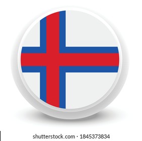 Vector - faroe islands Flag Button Icon