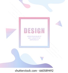 Vector fashion abstract figure background design. Modern Glamor template for banner, flyer, card, invitations, brochure and poster abstract element