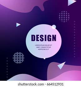Vector fashion abstract figure background design. Modern Glamor dark template for banner, flyer, card, invitations, brochure and poster with abstract element