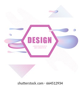 Vector fashion abstract figure background design. Modern Glamor template for banner, flyer, card, invitations, brochure and poster abstract element