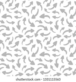 Vector fashion abstract seamless pattern with arrow. Cartoon doodle illustration background