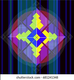 Vector fashion background in a cage, vector illustration