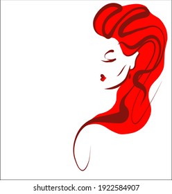 
Fondo de la moda del VECTOR con
elegante  retrato original de dibujo gráfico a mano  con el hermoso modelo de chica joven modelo de diseño logotipo de belleza 