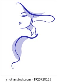 
VECTOR-Modehintergrund mit
stylisch  originales, handgezeichnetes Skizzenporträt  mit schönem jungen Mädchenmodell mit Design-Beauty-Logo 
