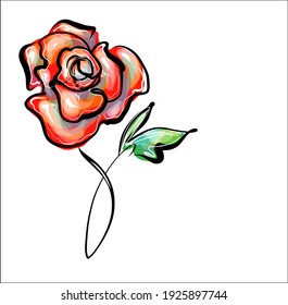

Fondo de la moda del VECTOR con
diseño original y elegante de boceto artesanal fondo gráfico con el bonito logotipo Rose para diseño floral 