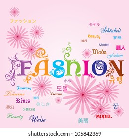 Vector fashion background /  Fashion Typography design