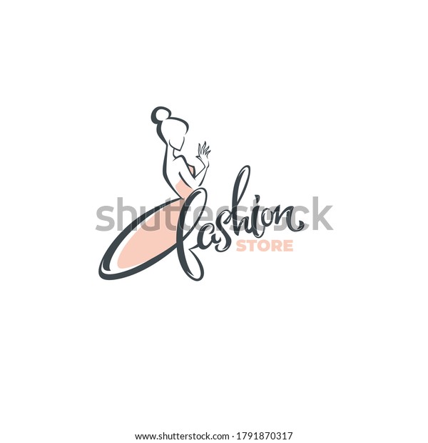 Vector Fashion Boutique Store Logo Label Stock Vector (Royalty Free