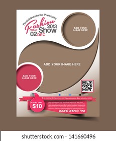 Vector Fashion Brochure, Flyer, Magazine Cover & Poster Template