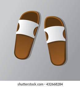 Vector fashion casual sandals for template.