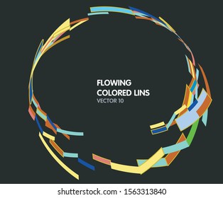 Vector fashion colorful ribbons background