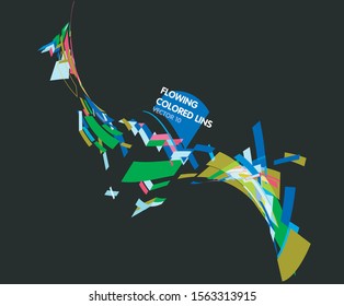 Vector fashion colorful ribbons background