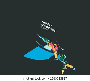 Vector fashion colorful ribbons background