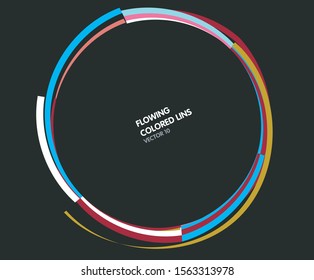 Vector fashion colorful ribbons background