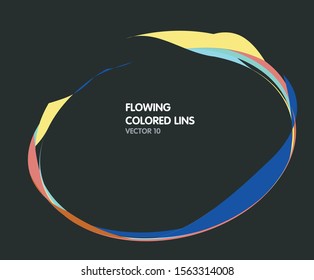Vector fashion colorful ribbons background