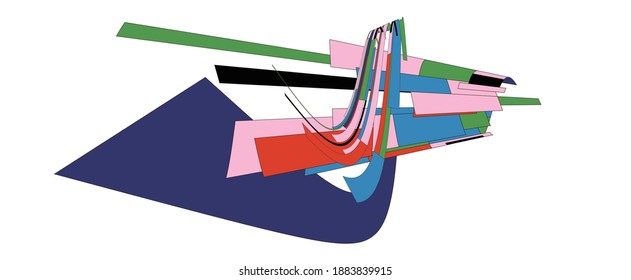 Vector fashion colorful ribbons background