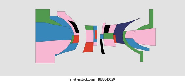 Vector fashion colorful ribbons background