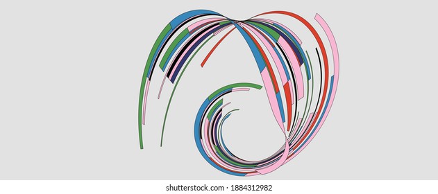 Vector fashion colorful ribbons background