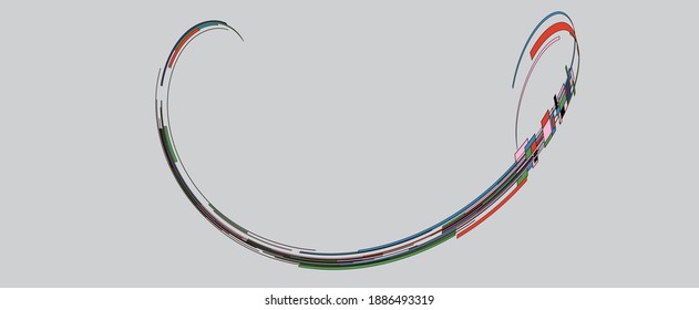 Vector fashion colorful ribbons background