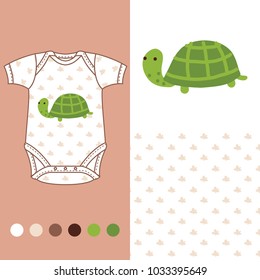 
vector fashion design set for baby wear jungle animal collection