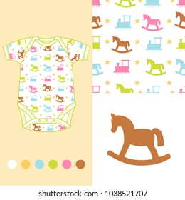 vector fashion design set for baby wear toy collection