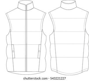 Vector fashion design vest illustration