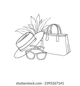Vector fashion design with white background.