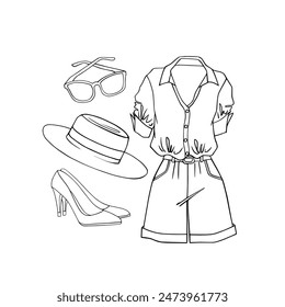 Vector fashion design with white background.