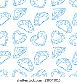 Vector fashion diamond seamless background