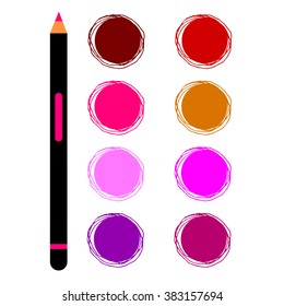 vector fashion female makeup design glamour brush care
