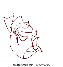 

VECTOR fashion floral Background with a
stylish  original handmade  sketch graphics with beautiful tulip  for design florist logo for one line 
