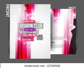 Vector Fashion Front & Back Flyer Template, Poster Cover,Brochure Design.