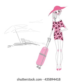 Vector fashion girl