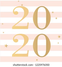 Vector fashion gold 2020 with pink design stripes