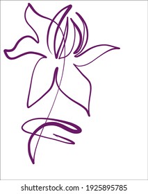 
VECTOR fashion handmade creative Background with a
stylish  original  graphics sketch with beautiful Lotus  for design  religion  logo for one line 