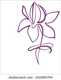 
VECTOR fashion handmade creative Background with a
stylish  original  graphics sketch with beautiful Lotus  for design  religion  logo for one line 