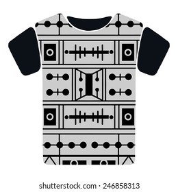 Vector fashion illustration, t-shirt design, hand drawn trendy geometric pattern, isolated element for your design