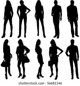 Vector Fashion Model Silhouettes. This fashion illustration is perfect for a variety of different design projects.