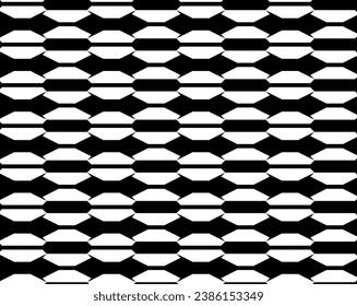 Vector fashion motif. Geometric classic ornament. Seamless texture - textile print design. Black and white.