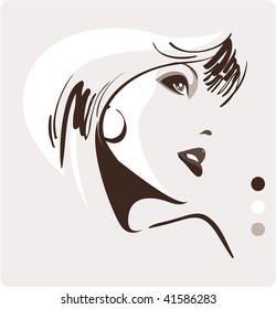 Vector fashion portrait