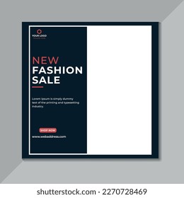 Vector fashion sale social media post template