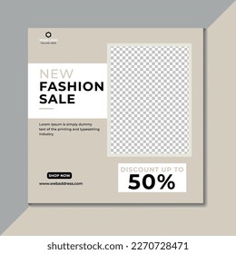 Vector fashion sale social media post template