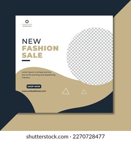Vector fashion sale social media post template