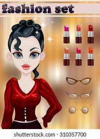 vector fashion set