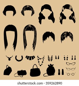 vector fashion silhouettes