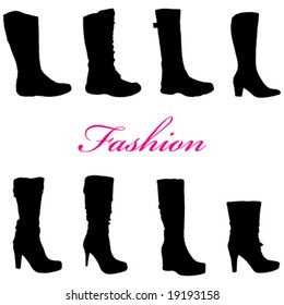 vector fashion women boots