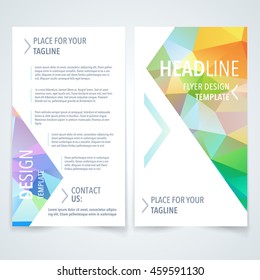 vector fashionable ad card or brochure design pattern with multicolored polygon texture on white background white colorful conceptual background scene numeric performance trendy deal fancy imprint con