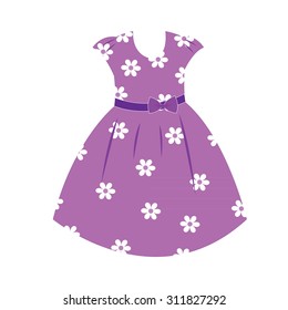 Vector fashionable dresses for girl
