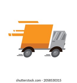 Vector fast delivery icon. Fart deliver truck icon. Used color mode RGB.