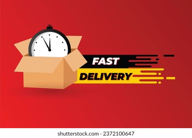 Vector fast delivery logo with bike man or courier